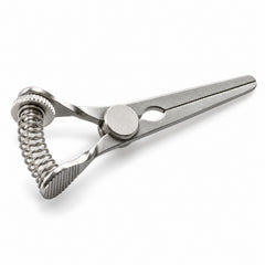 DeBakey Glover Bulldog Clamp – Straight, 35 mm Jaw — reverse three-quarter view, catalogue illustration on white background