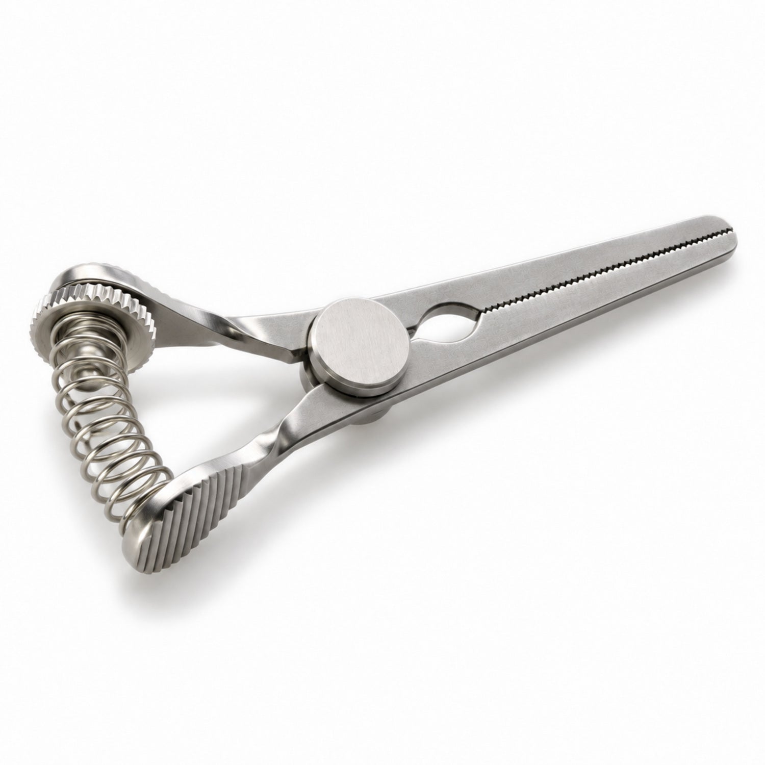 DeBakey Glover Bulldog Clamp – Straight, 40 mm Jaw — reverse three-quarter view, catalogue illustration on white background