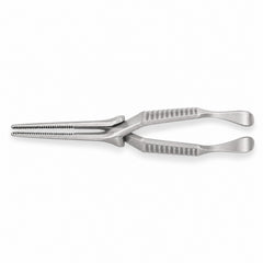Diethrich Bulldog Clamp – Straight, 12 mm Tip — top view, catalogue illustration on white background
