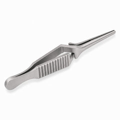 Diethrich Bulldog Clamp – Straight, 12 mm Tip — reverse three-quarter view, catalogue illustration on white background