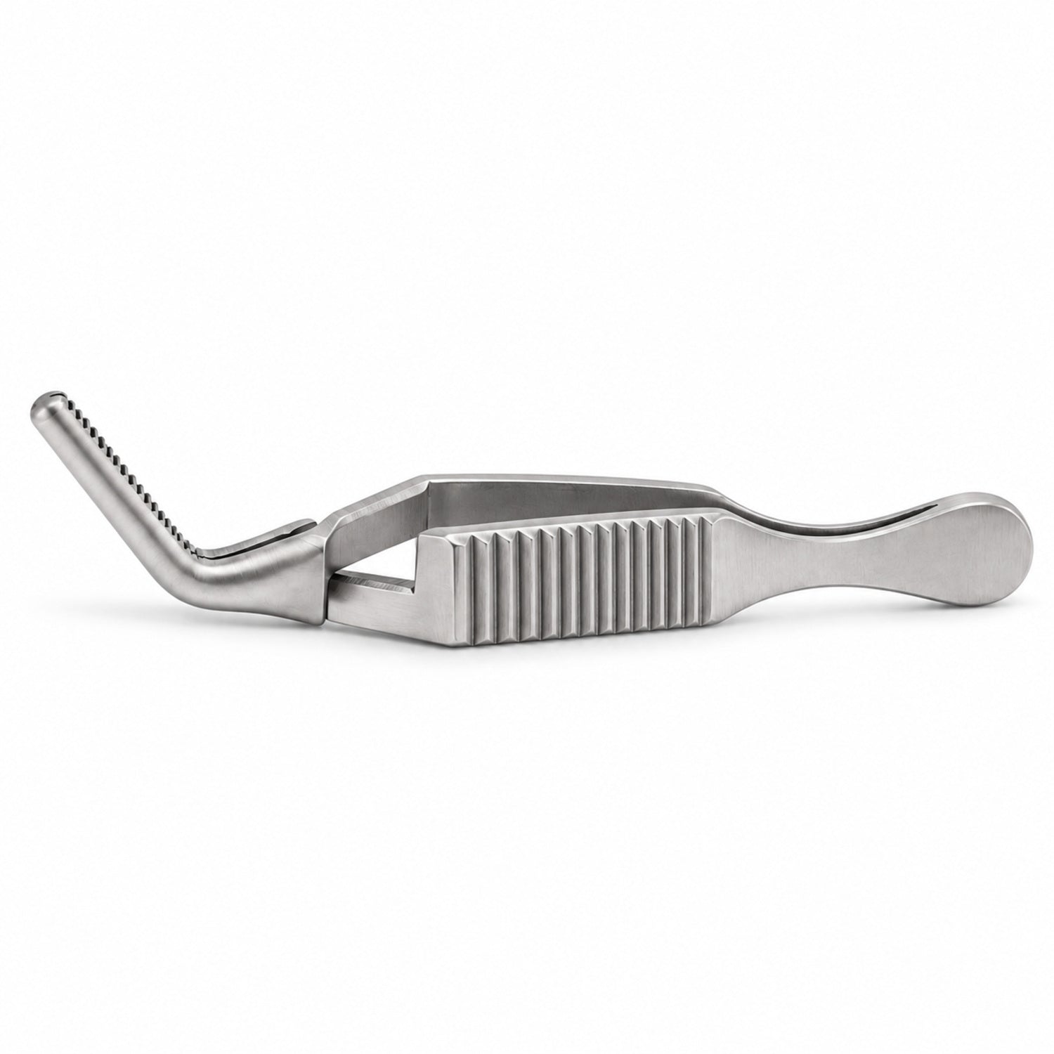 Diethrich Bulldog Clamp – Angled, 8 mm Tip — side profile, catalogue illustration on white background