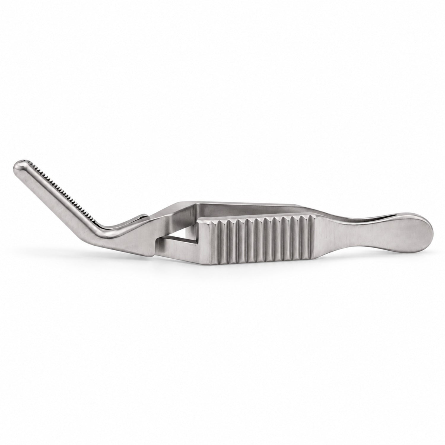 Diethrich Bulldog Clamp – Angled, 12 mm Tip — side profile, catalogue illustration on white background
