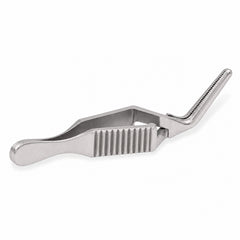 Diethrich Bulldog Clamp – Angled, 12 mm Tip — reverse three-quarter view, catalogue illustration on white background