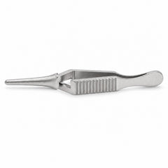 Diethrich Micro Bulldog Clamp – Straight, 8 mm — side profile, catalogue illustration on white background