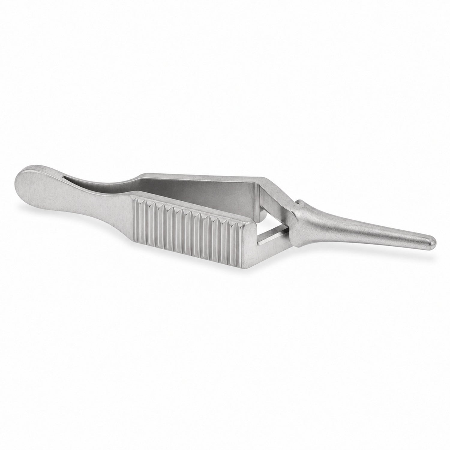 Diethrich Micro Bulldog Clamp – Straight, 8 mm — reverse three-quarter view, catalogue illustration on white background