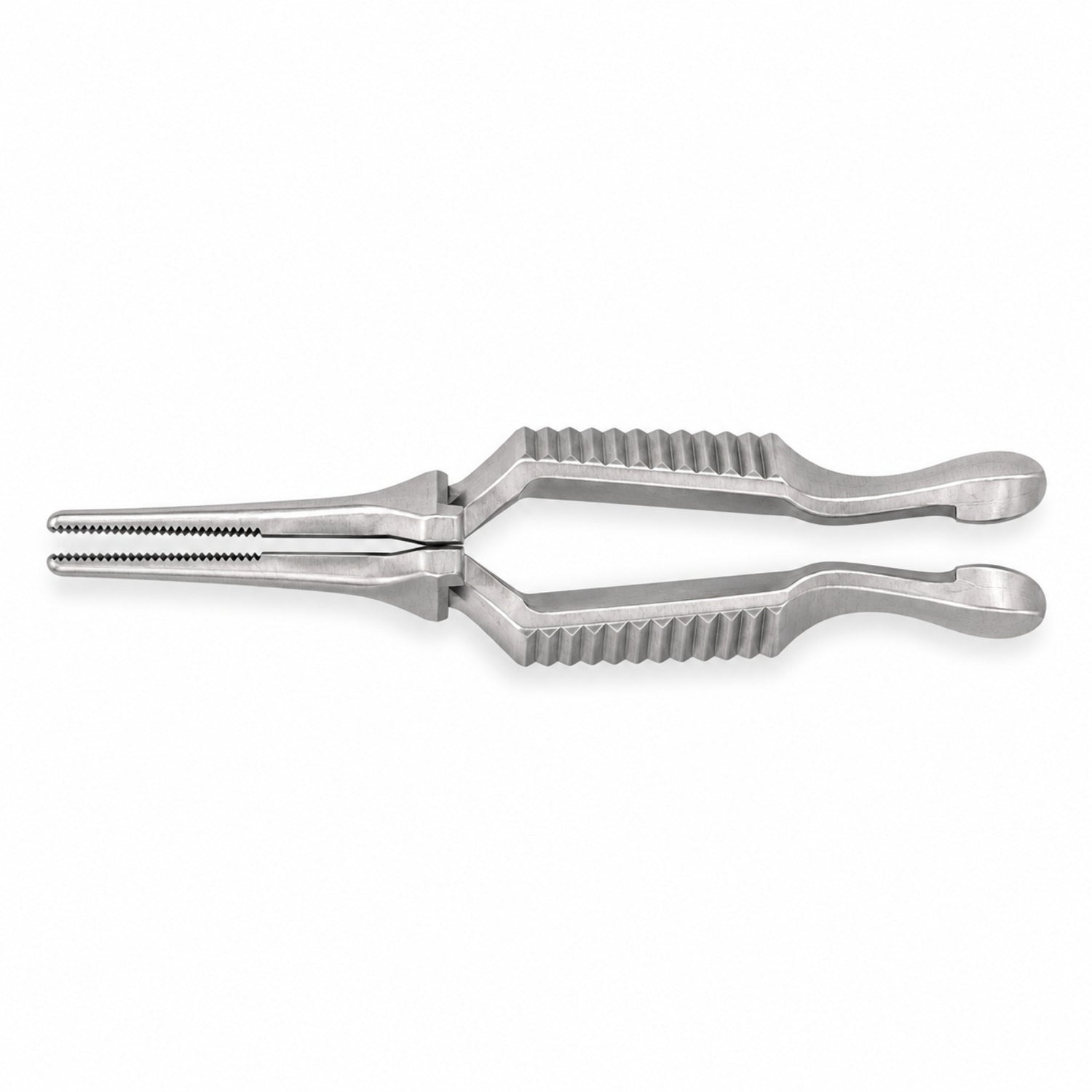 Diethrich Micro Bulldog Clamp – Straight, 12 mm — top view, catalogue illustration on white background