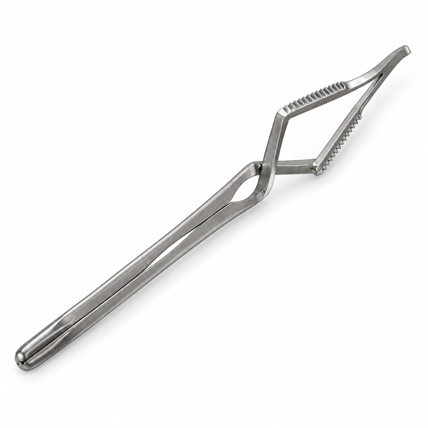 Gregory Carotid Bulldog Clamp – Angled, 16 mm Tip — top view, catalogue illustration on white background