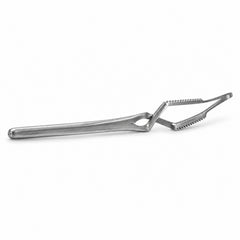 Gregory Carotid Bulldog Clamp – Angled, 13 mm Tip — side profile, catalogue illustration on white background