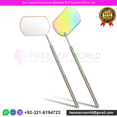 2pcs Eyelash Extensions Rainbow Best Eyelash Mirror Set