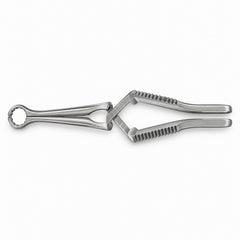 Calman Carotid Bulldog Clamp – Straight — top view, catalogue illustration on white background