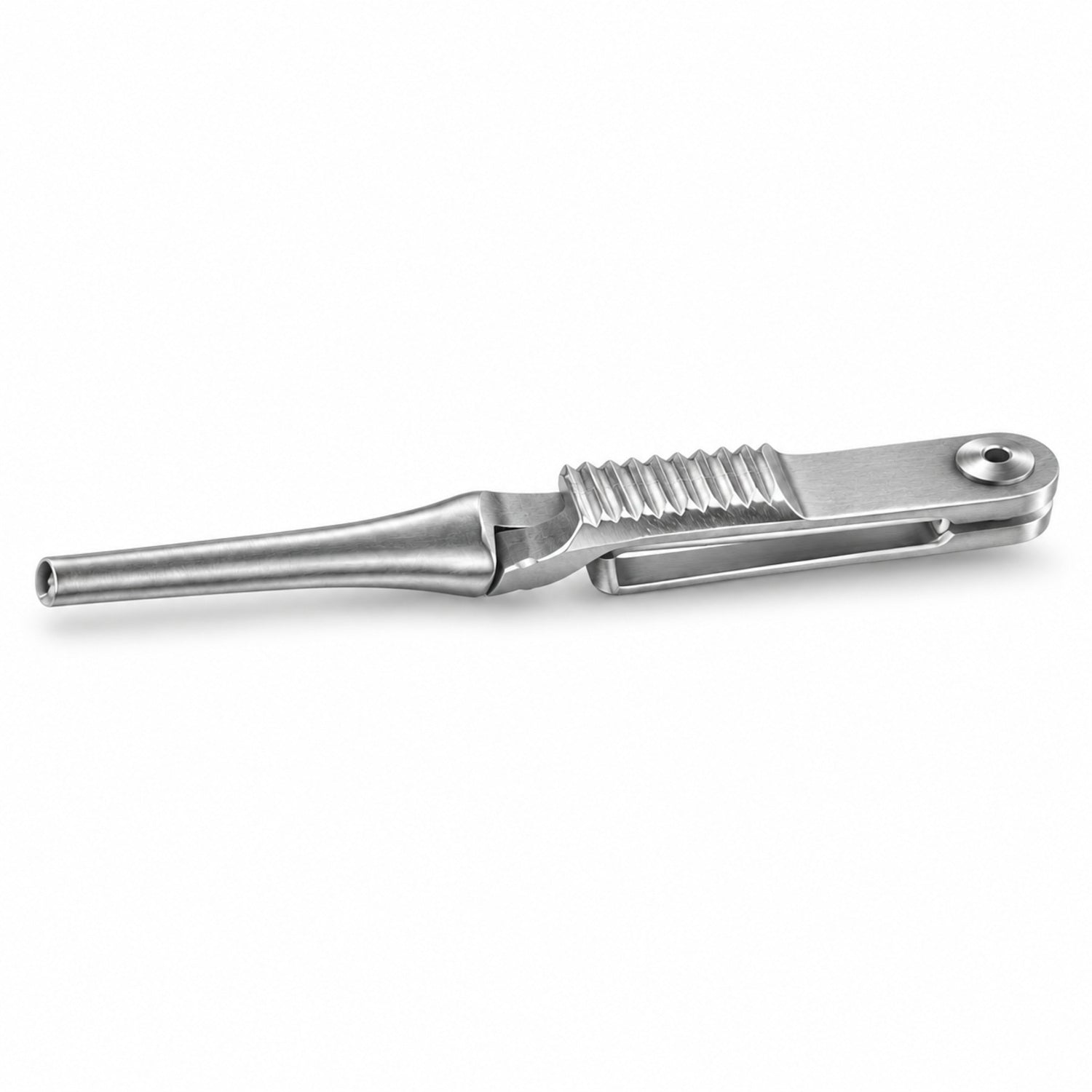 Johns Hopkins Bulldog Clamp – Straight, 40 mm Jaw — side profile, catalogue illustration on white background