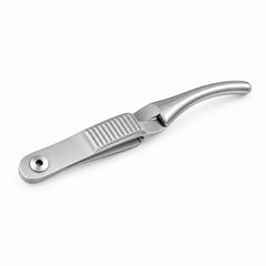 Johns Hopkins Bulldog Clamp – Curved, 50 mm Jaw — reverse three-quarter view, catalogue illustration on white background