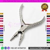 Best 4Pcs Hair Extension & Beading Tool Kit Remove Plier Set for beads