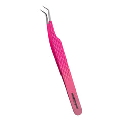 Hot Pink with Silver Tip Lash Tweezers Sets - TWEEZER WORLD