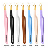 Rose Gold 45° Lash Tweezers | OEM Manufacturer