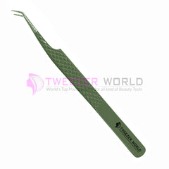 Top Rated Diamond Grip Olive Green Professional Extension Tweezers