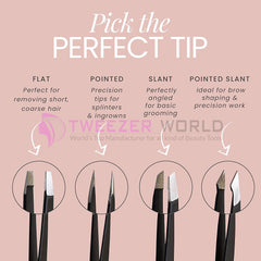 4pcs Premium Quality Black Eyebrow Tweezers Best Tweezers For Plucking Hair