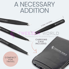 4pcs Premium Quality Black Eyebrow Tweezers Best Tweezers For Plucking Hair