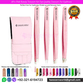 4Pcs Pink Beauty Tweezers Set Top Quality Tweezers For Eyebrows
