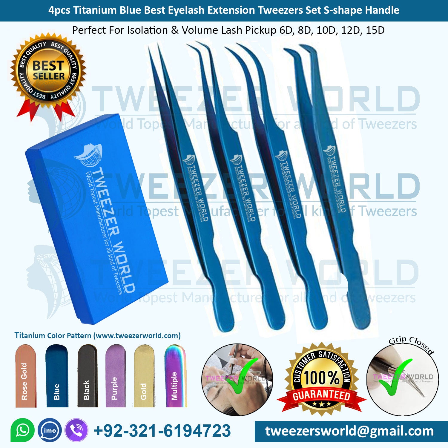 Old blue tweezers set picture