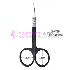 Best Quality 4pcs Black Powder Coated Eyebrow Tweezers & Scissor Set