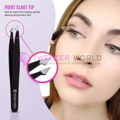 Amazon Hot Seller 5pcs Black Set Scissor Tweezers For Eyebrows