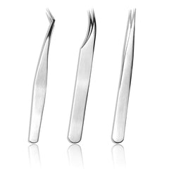 3pcs Eyelash Extension Tweezers Kit Professional Tools
