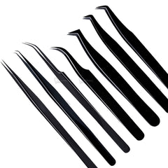 Black Eyelash Tweezers Set | Lash Tweezers Manufacturer & Supplier