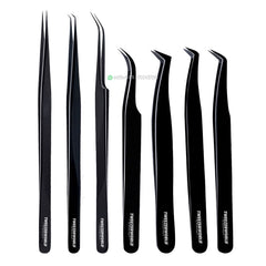 Black Tweezers – 7pcs Complete Professional Eyelash Extension Set