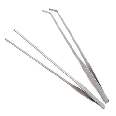 Long Aquarium Tweezers – Straight Curved Stainless Steel