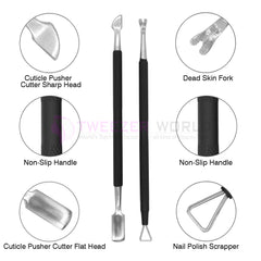 Best Cuticle Trimmer Nippers with Cuticle Pusher and Triangle Nail Pusher