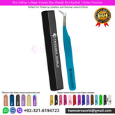 Best Selling L-Shape Volume Blue Handle Best Eyelash Volume Tweezers