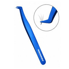 Volume Fan Lash Tweezers Curved Flat Tip | TWEEZER WORLD