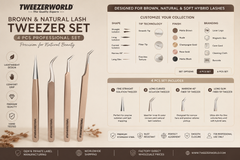 Brown & Natural Lash Private-Label Collection | OEM Lash Tweezers