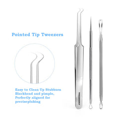 Comedone Extractor Tool 3-Piece Blackhead Remover Kit