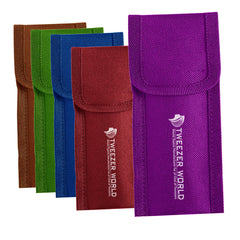 Colored cotton storage pouch for scissors and tweezers