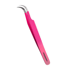 Hot Pink with Silver Tip Lash Tweezers Sets - TWEEZER WORLD