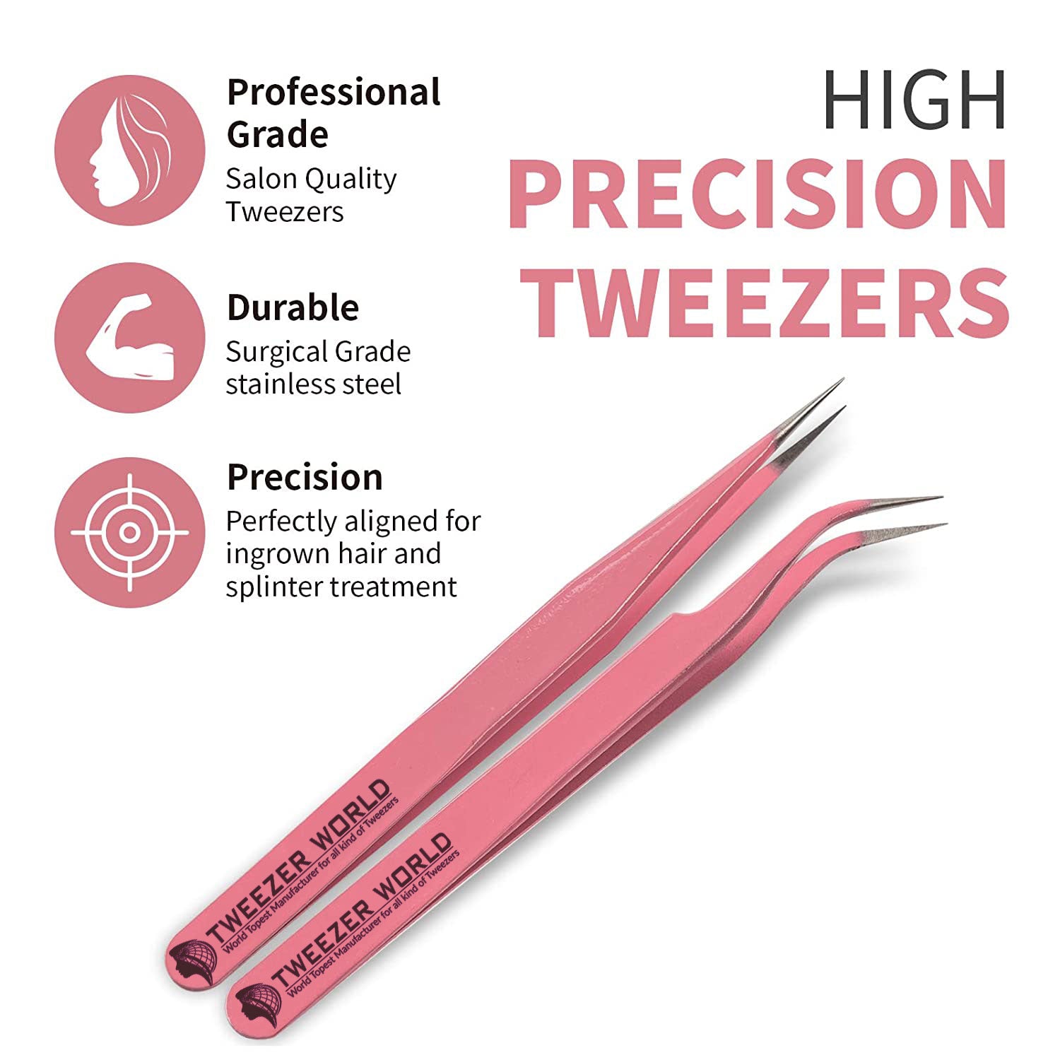 Curved Straight Tweezers - TWEEZER WORLD