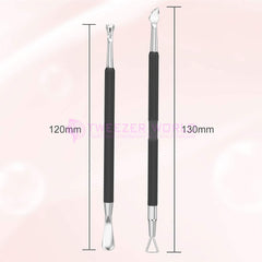 Cuticle Pusher Nail Polish Remover Stainless Steel Manicure Tool Set