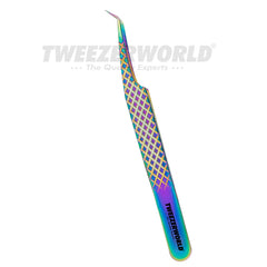 Colorful tweezer with 'TWEEZER WORLD' branding on a white background