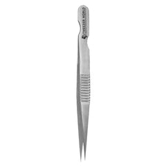 Professional Eyelash Tweezers Serrated Handle S-Shape Stainless Steel