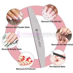 Nail Files Heavy Duty 100/180 Grit 10pcs | TWEEZER WORLD