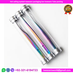 Hot selling eyelash tweezers packaging box tweezers storage box private label tweezers packaging tube Shop now at TWEEZER WORLD
