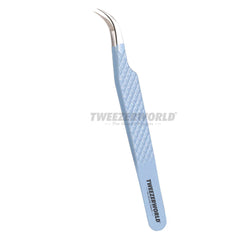 Blue Isolation Curved Tweezers Manufacturer by TWEEZER-WORLD