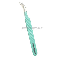 Green Isolation Curved Tweezers Manufacturer by TWEEZER-WORLD