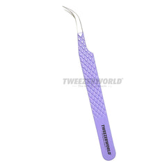 Purple Isolation Curved Tweezers Manufacturer by TWEEZER-WORLD