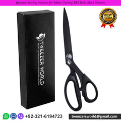 Japanese Sewing Scissors for Fabric Cutting 10.5 Inch Black-Scissors - TWEEZER WORLD