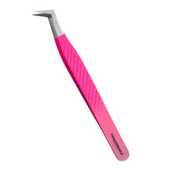 Hot Pink with Silver Tip Lash Tweezers Sets - TWEEZER WORLD