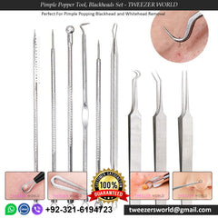 9pcs Pimple Popper Tool, Blackheads Set - TWEEZER WORLD
