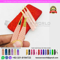 Pink Gold Straight Volume Lash Tweezers